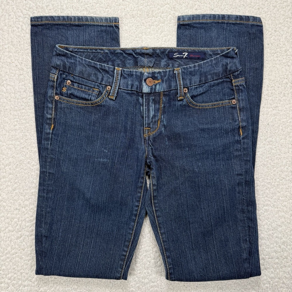 Seven7 Bootcut Jeans Women's 28x32 Blue Y2K Boho Western‎ Stretch Denim